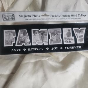 3 Family Photo Magnets for Kitchen or Office